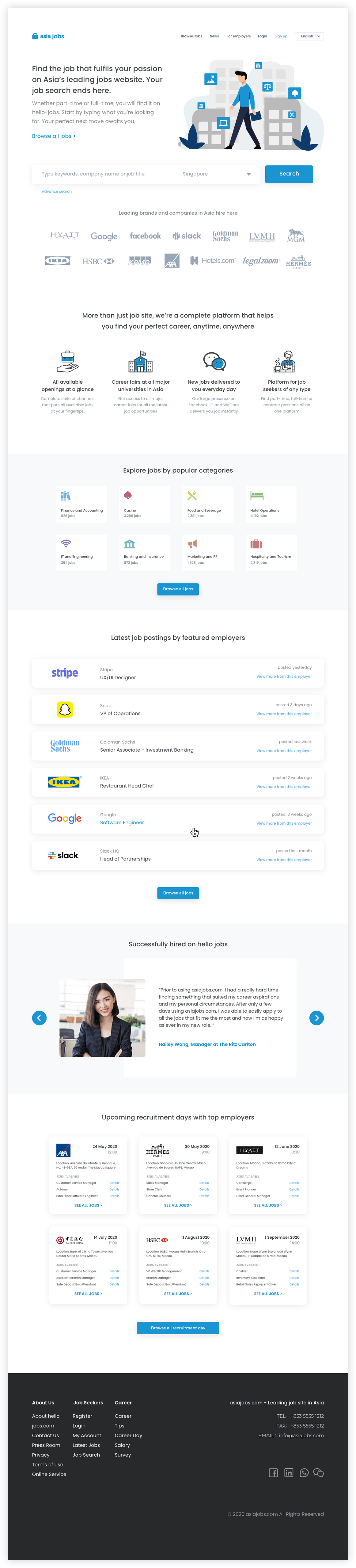 Design for an Online Jobs Portal