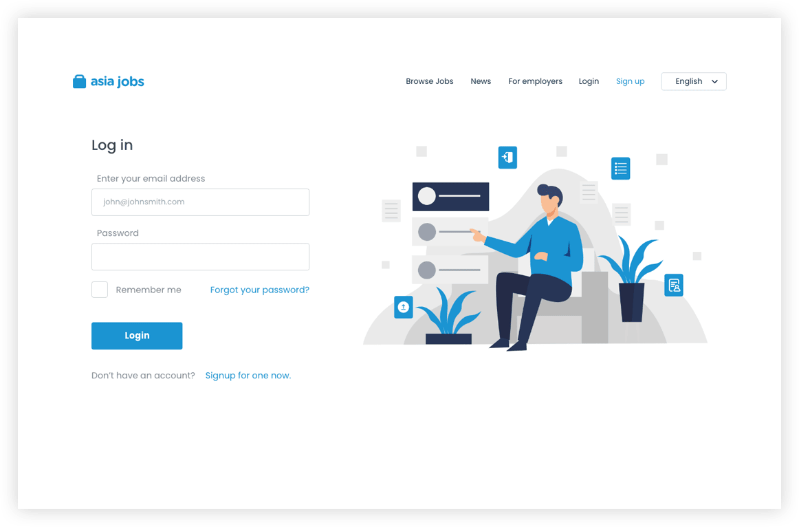 Design for an Online Jobs Portal