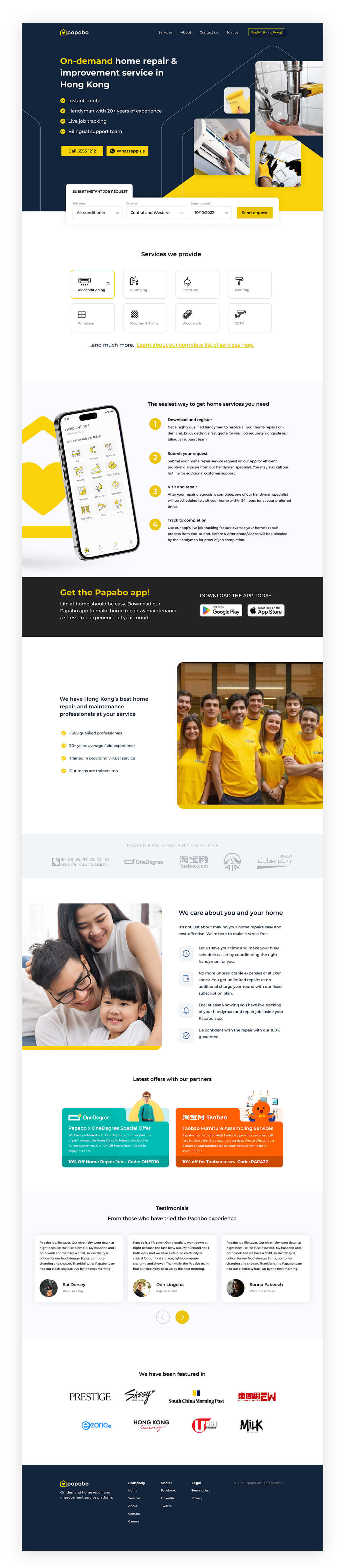 Home Improvement and Handyman Platform
