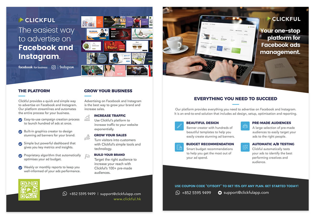 Marketing collateral for Clickful