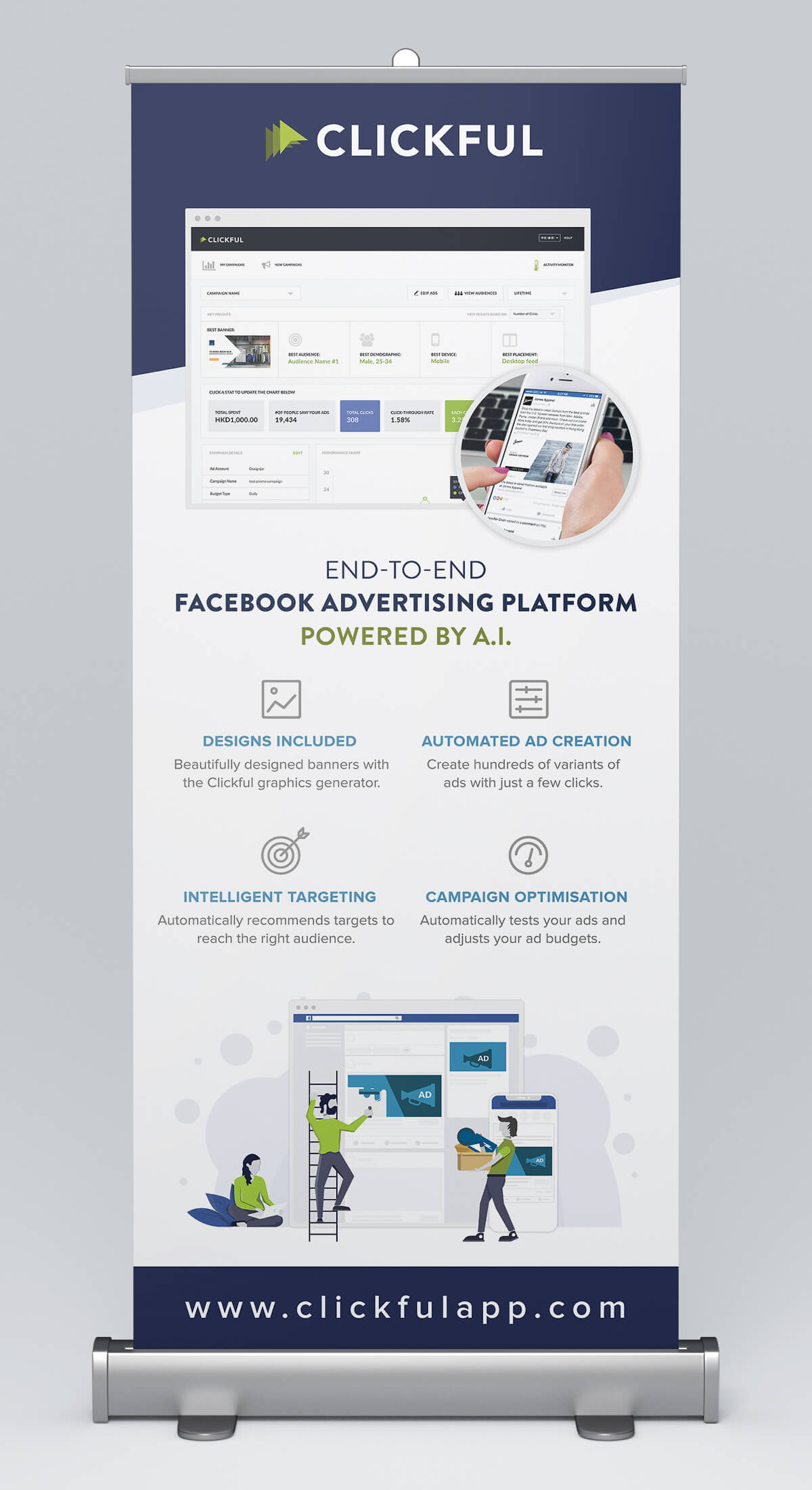 Marketing collateral for Clickful