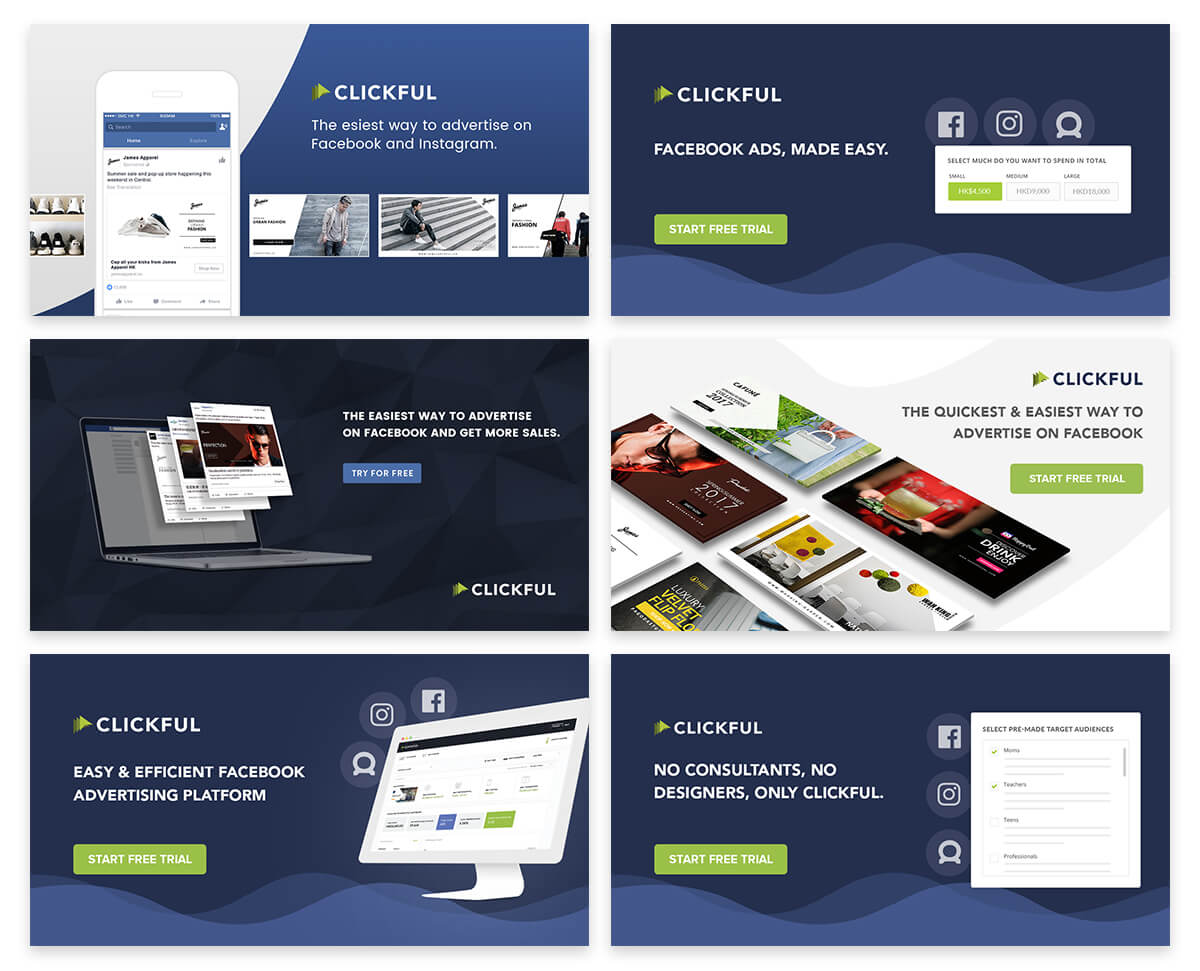 Marketing collateral for Clickful