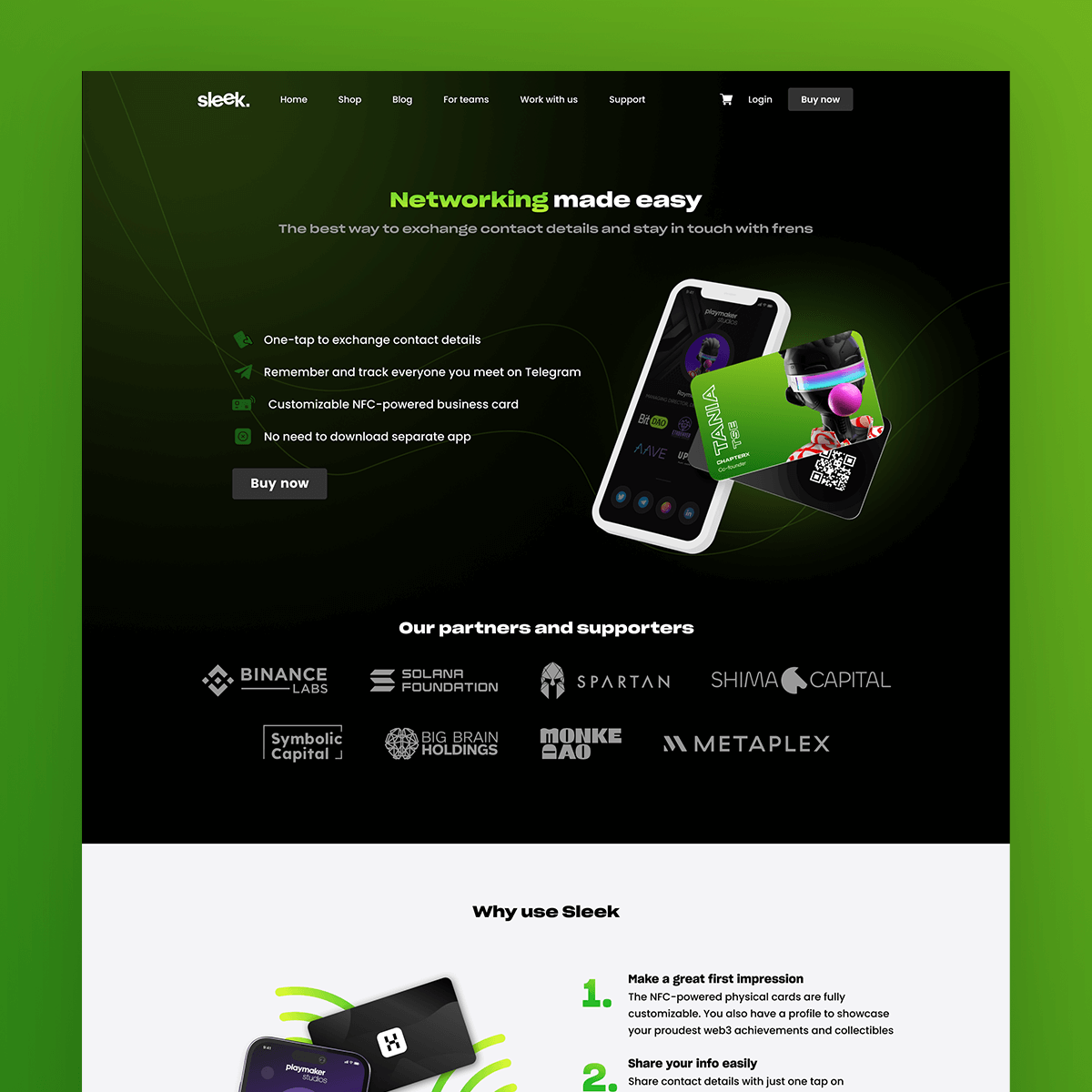NFC Business Cards Startup