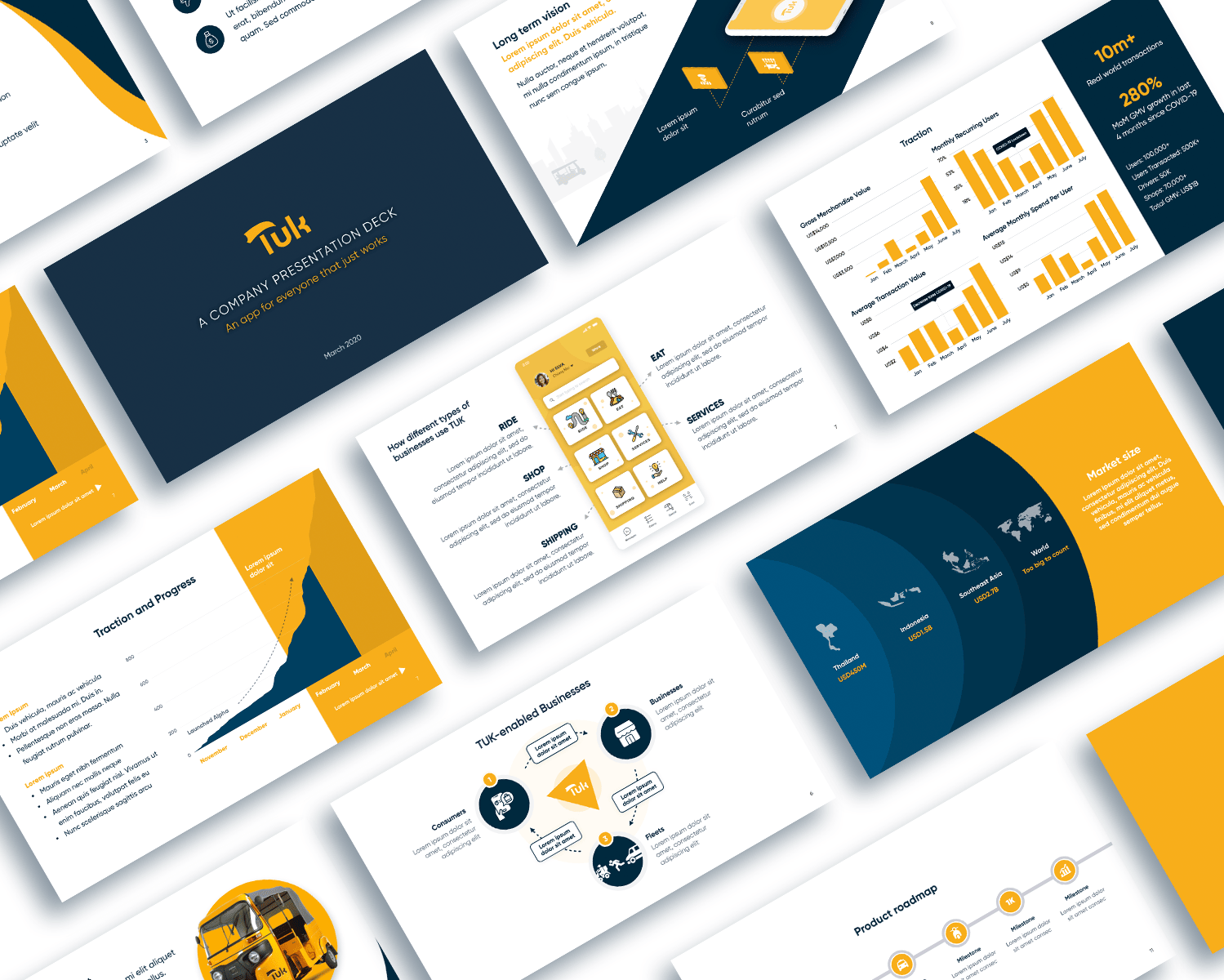 Presentation Deck and Marketing Design for a Startup