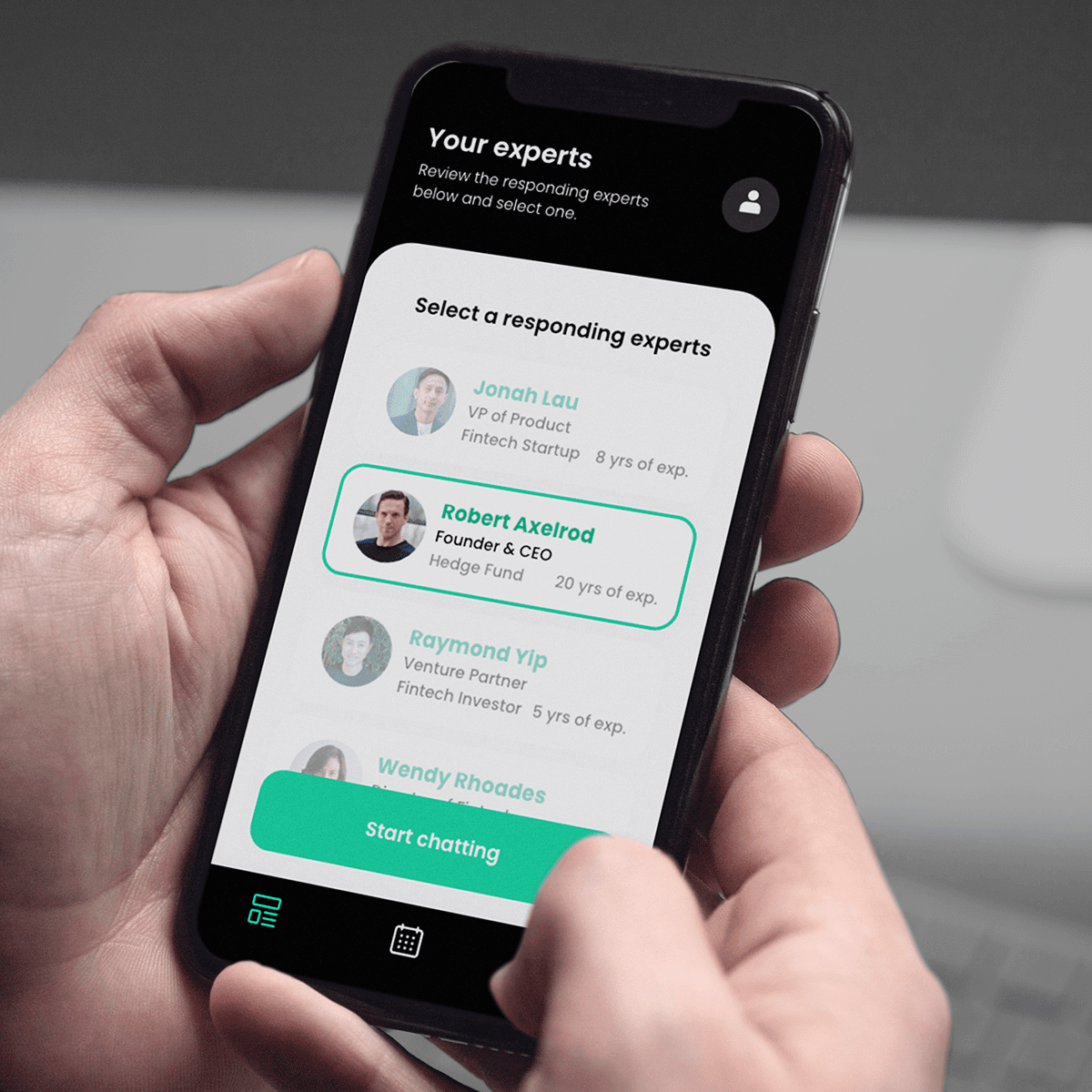 Professional Expert Network Mobile UI