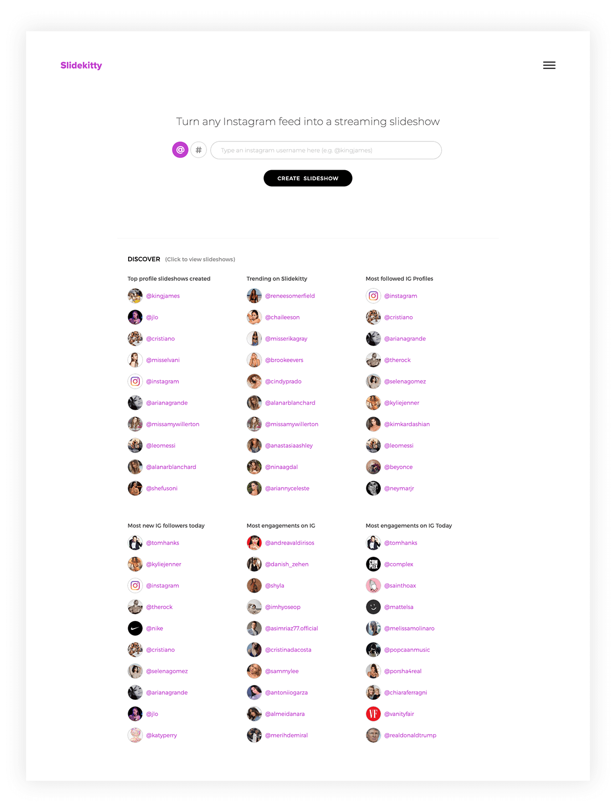 UI/UX for new Instagram Product – Slidekitty