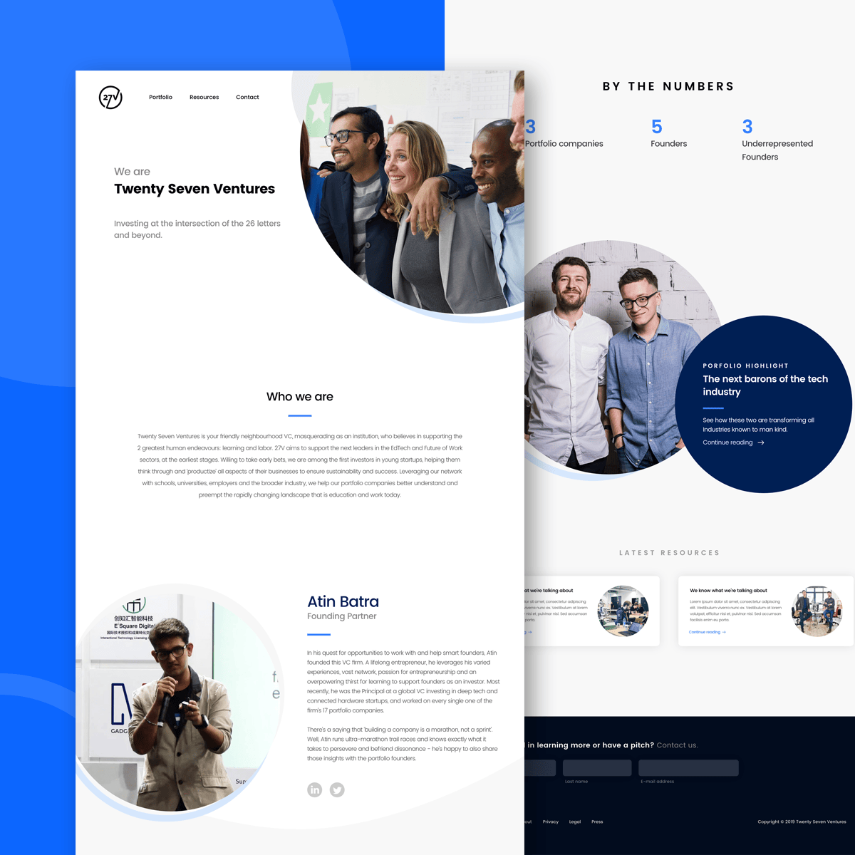 Website Design for 27 Ventures