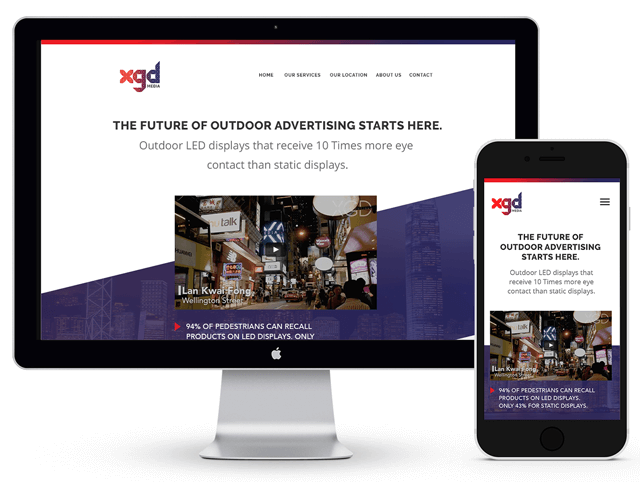Website design for XGD Media