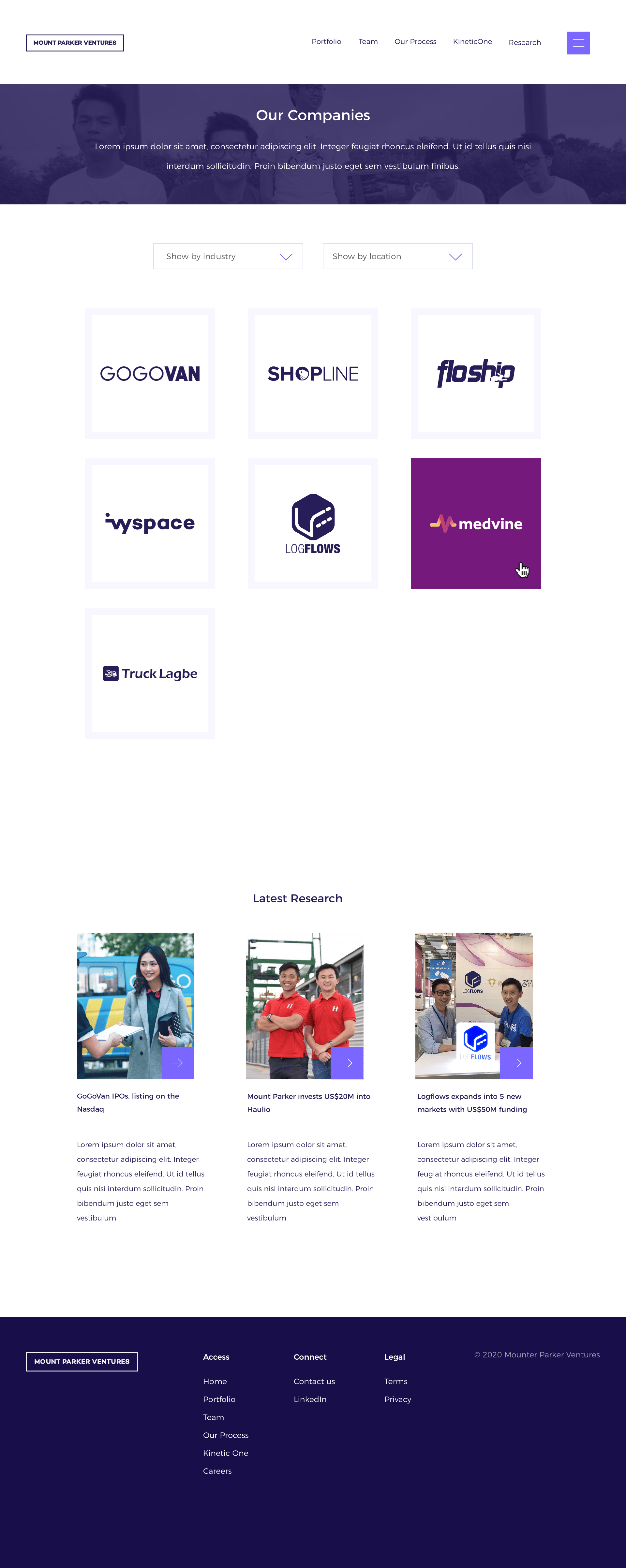 Website for Mount Parker Ventures
