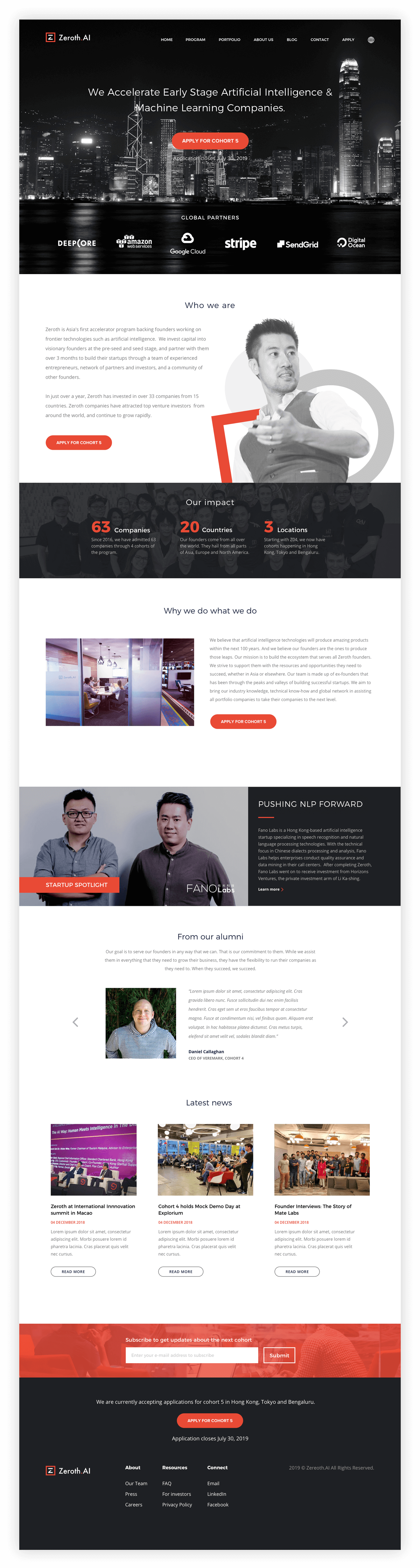 Zeroth.AI accelerator website revamp