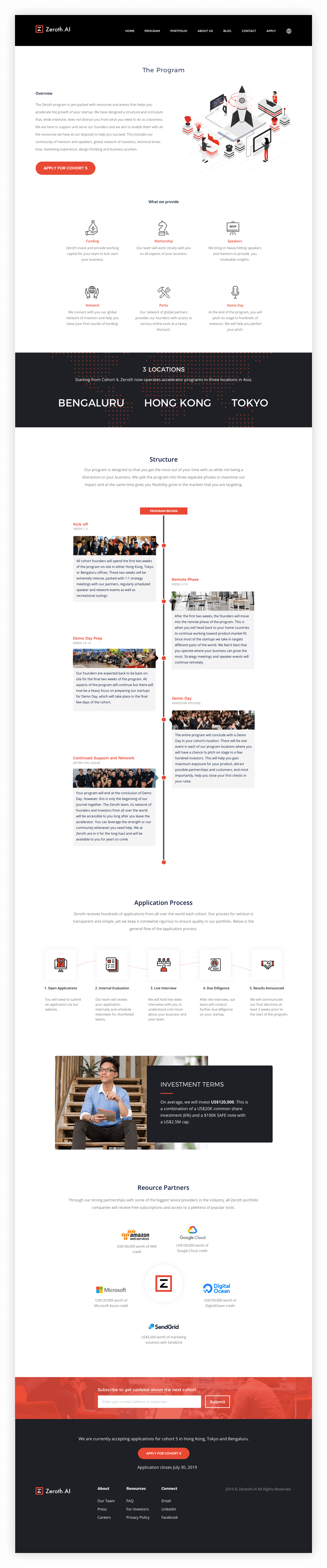 Zeroth.AI accelerator website revamp
