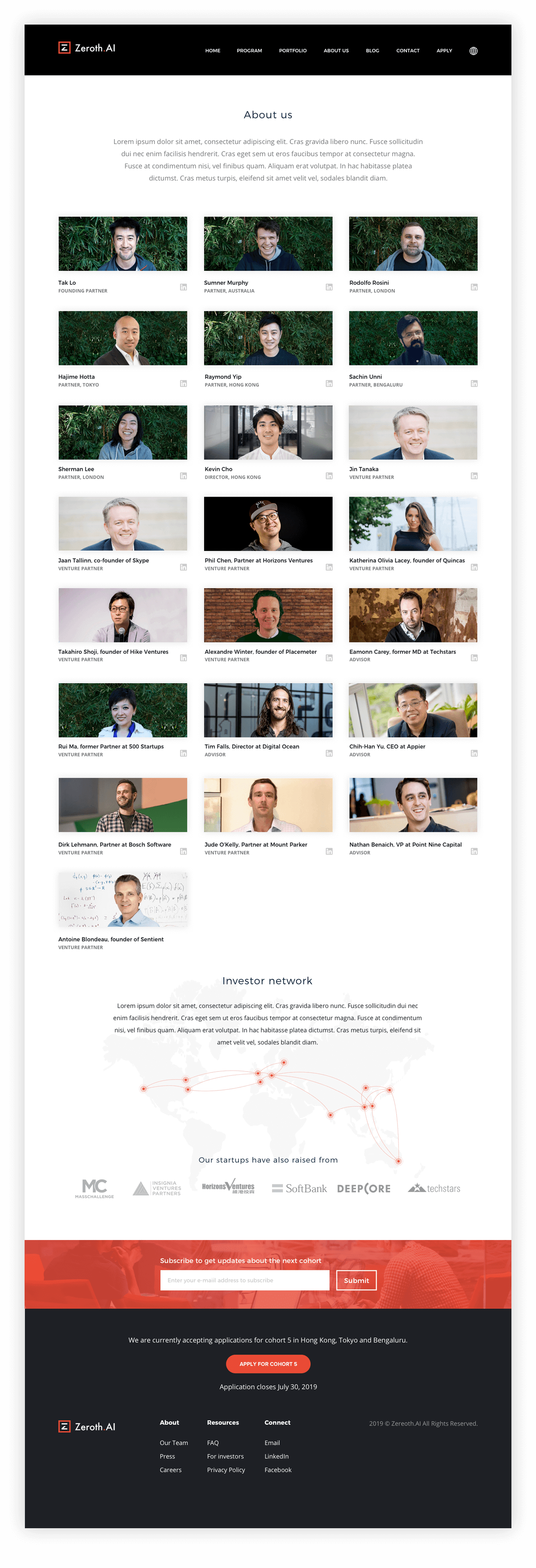 Zeroth.AI accelerator website revamp